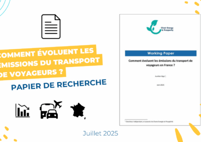 Comment évoluent les émissions du transport de voyageurs en France ? Papier de recherche