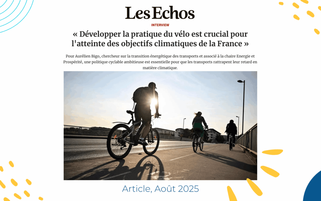 Interview : « Développer la pratique du vélo est crucial pour l&rsquo;atteinte des objectifs climatiques »