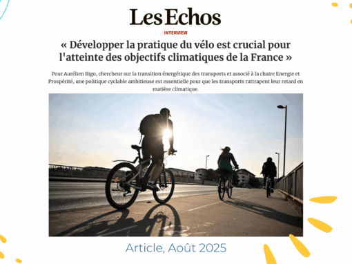 Interview : « Développer la pratique du vélo est crucial pour l&rsquo;atteinte des objectifs climatiques »