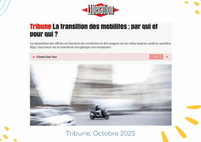 Tribune Libération : « La transition des mobilités, par qui et pour qui ? »