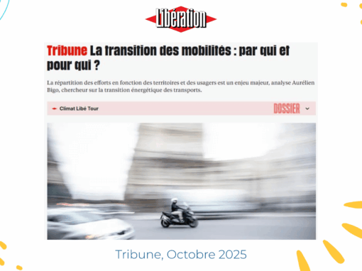 Tribune Libération : « La transition des mobilités, par qui et pour qui ? »