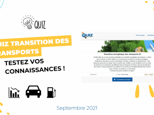 Quiz sur la transition des transports : testez vos connaissances !