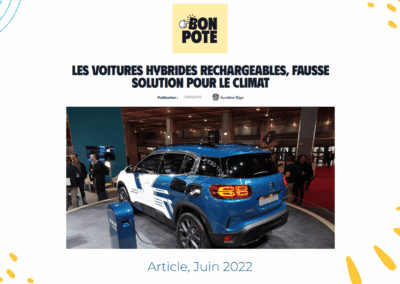 Les voitures hybrides rechargeables, fausse solution pour le climat