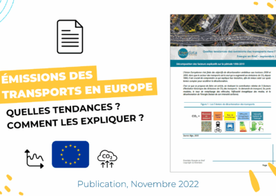 Publication : Quelles tendances des émissions des transports dans l&rsquo;UE ?