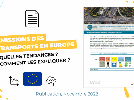 Publication : Quelles tendances des émissions des transports dans l&rsquo;UE ?