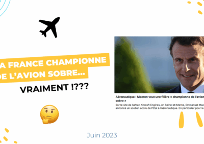 La France championne de l’avion sobre… Vraiment !?