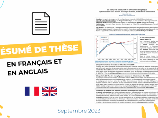 Résumé de thèse en français et en anglais