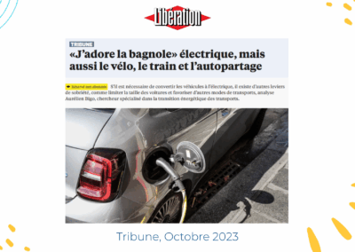 Tribune Libération : « J&rsquo;adore la bagnole »
