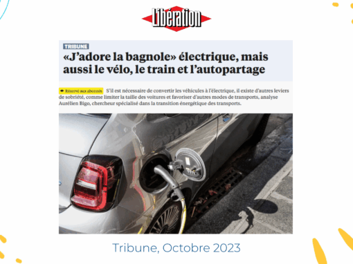 Tribune Libération : « J&rsquo;adore la bagnole »