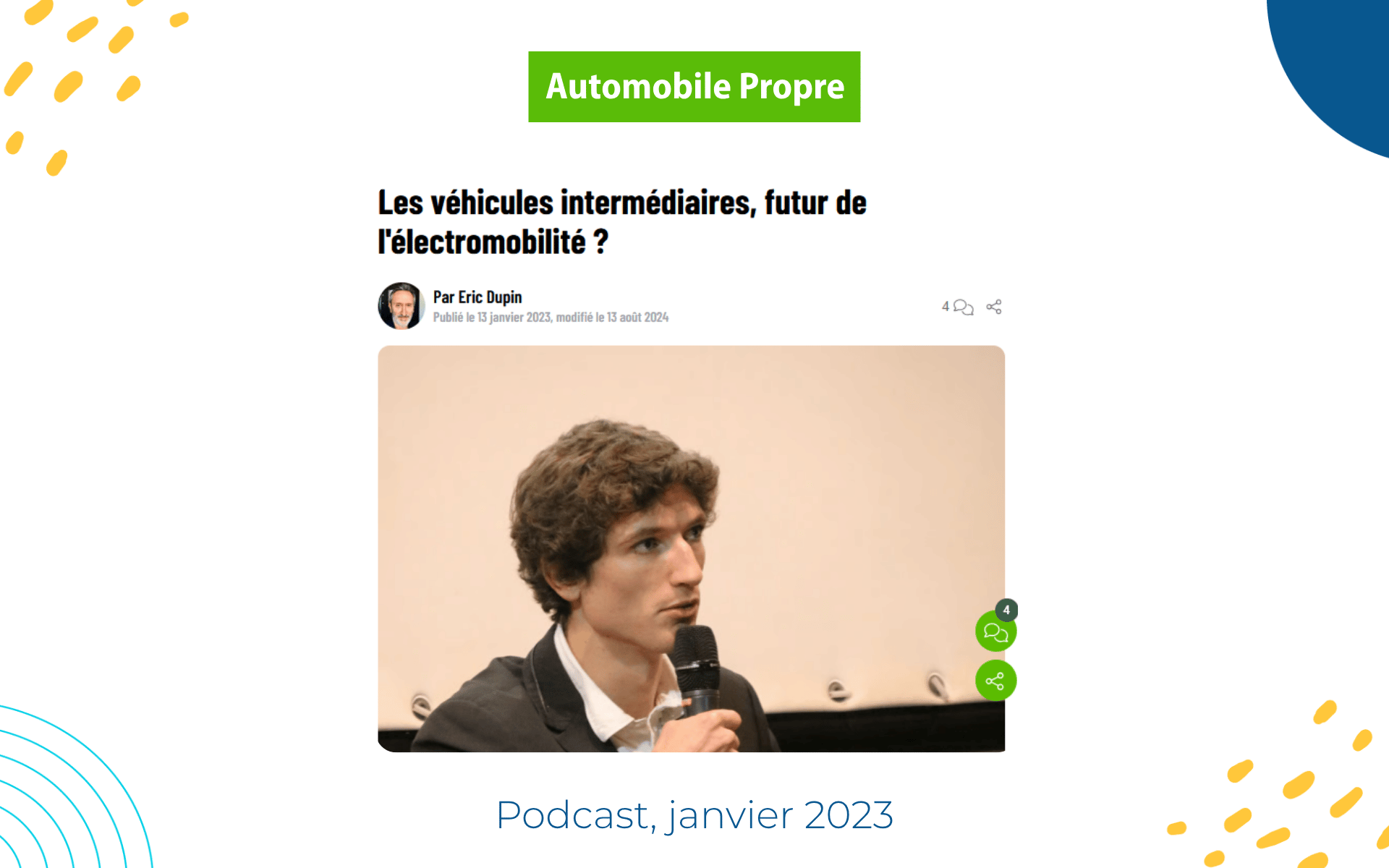 Interview Automobile Propre : Les véhicules intermédiaires, futur de l&rsquo;électromobilité ?
