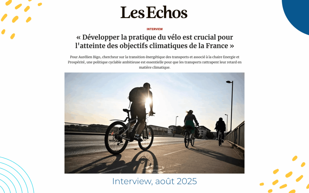 Interview : « Développer la pratique du vélo est crucial pour l&rsquo;atteinte des objectifs climatiques »